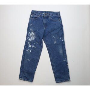 Vintage Y2K Carhartt Mens 34x28 Thrashed Relaxed Fit Straight Leg Denim Jeans